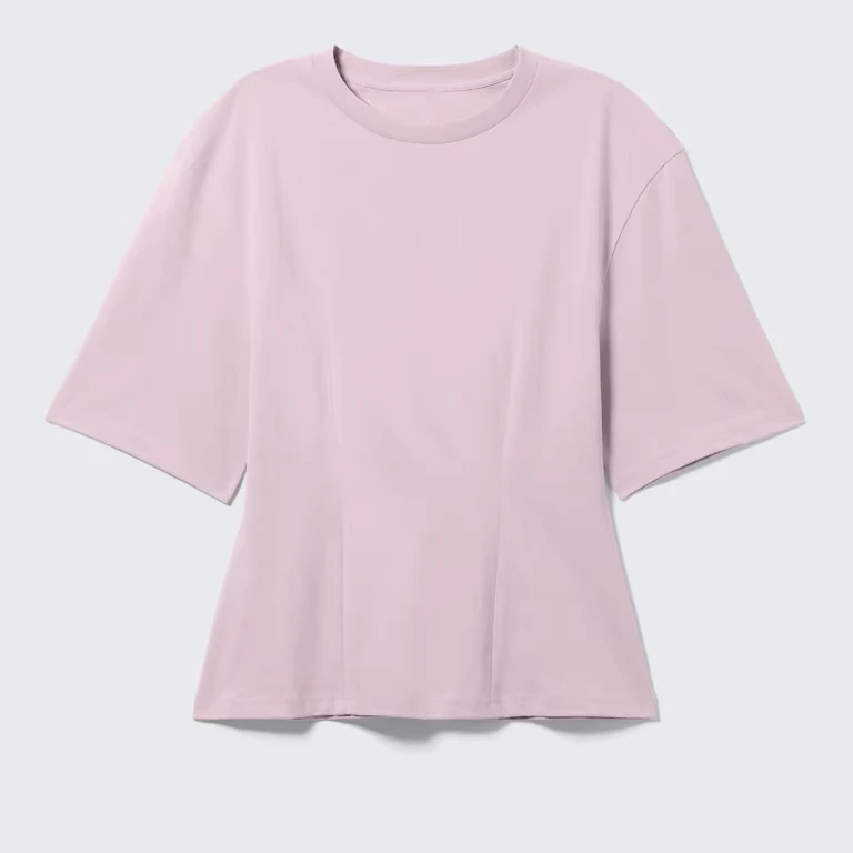 CHINEE-OEM-Custom-Blank-Women-T-Shirts-Soft-Cotton-Fitted-Short-Sleeve-Tee-with-Dart-Detail-Body-Hugging-Tops-Manufacturer