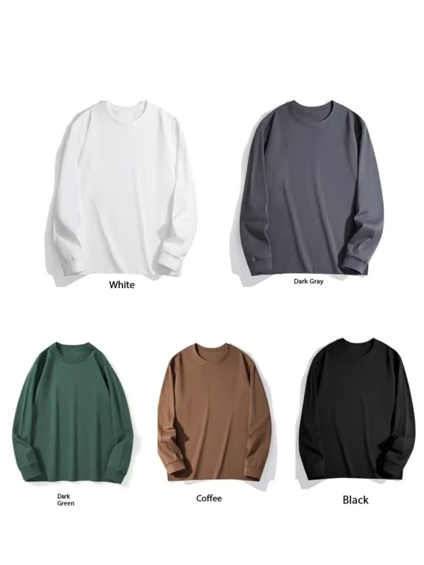 CHINEE-OEM-Custom-Logo-Embroidery-T-Shirt-200g-Mens-Long-Sleeve-Solid-Color-Crew-Neck-Unisex-Base-Layer-Spring-Autumn-Plus-Size-T-Shirt