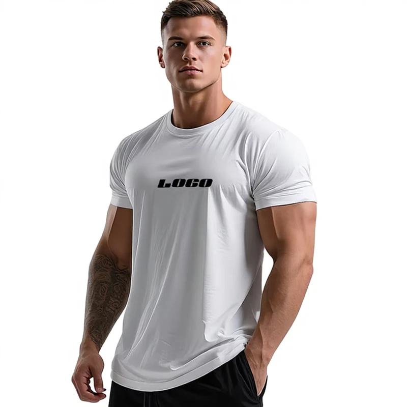 CHINEE-OEM-Custom-Logo-LightWeight-Crew-Neck-Quick-Dry-Breathable-100-Cotton-Loose-Fit-Men-Sporty-Print-T-Shirt