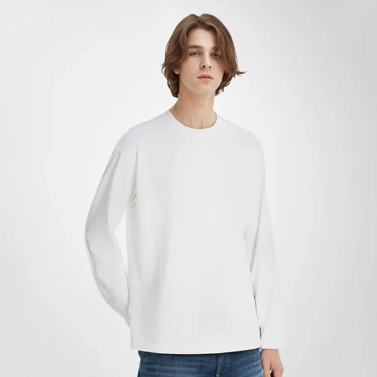 CHINEE-OEM-Long-Sleeve-Custom-T-Shirt-Silk-Screen-Customization-Cotton-Tshirt-Mens-T-shirt-With-Logo-Embroidery-O-neck-Sweatshirt