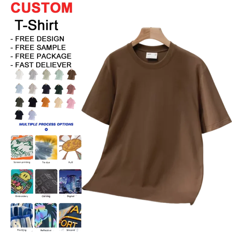 CHINEE-OEM-ODM-100-Cotton-240gsm-Heavyweight-Solid-O-Neck-Mens-Regular-Fit-T-Shirt-DTG-3D-Digital-Print-Custom-Logo