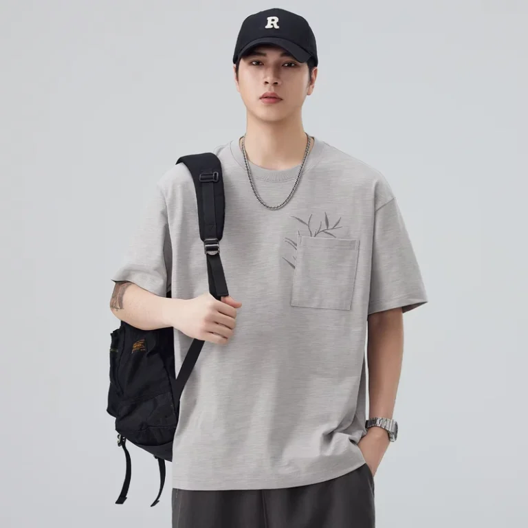 CHINEE-OEM-ODM-Custom-Mens-Summer-High-Street-Fashion-Summer-New-Loose-Retro-Versatile-Short-Sleeve-T-Shirt