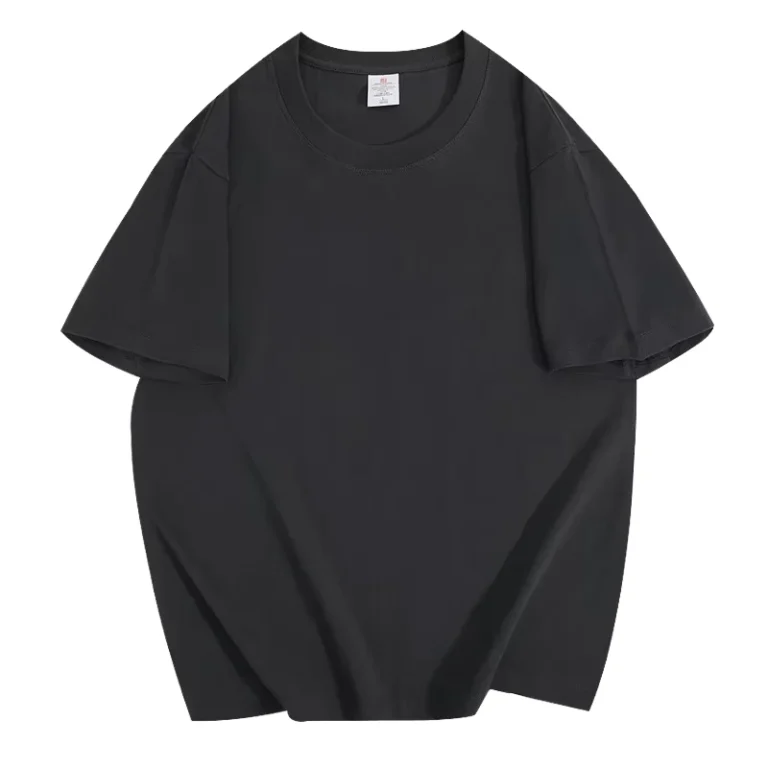 CHINEE-OEM-ODM-Customized-Casual-230g-Knitted-Blank-Oversized-Crew-Neck-Short-Sleeve-T-Shirt-Plain-Dyed-100-Cotton-for-Men