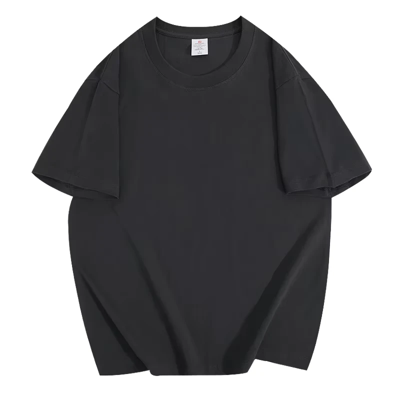 CHINEE-OEM-ODM-Customized-Casual-230g-Knitted-Blank-Oversized-Crew-Neck-Short-Sleeve-T-Shirt-Plain-Dyed-100-Cotton-for-Men