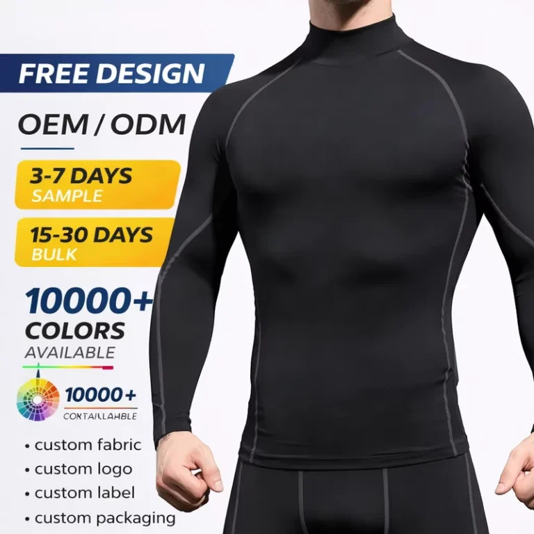 CHINEE-OEM-ODM-Mens-High-Neck-Fitness-Long-Sleeve-PRO-Running-T-Shirt-Elastic-Quick-Dry-Mock-Neck-Sweatshirt-Autumn-Winter-Style