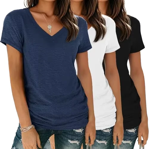 CHINEE-OEM-ODM-New-Arrival-V-Neck-T-Shirt-Breathable-Quick-Dry-Short-Sleeve-Casual-Streetwear-Oxford-Fabric-Eco-Friendly