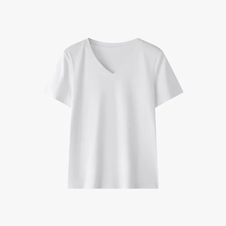 CHINEE-OEM-ODM-V-Neck-Womens-T-Shirt-Summer-Euro-Size-Custom-Logo-Printed-Short-Sleeve-Tees-Custom-logo