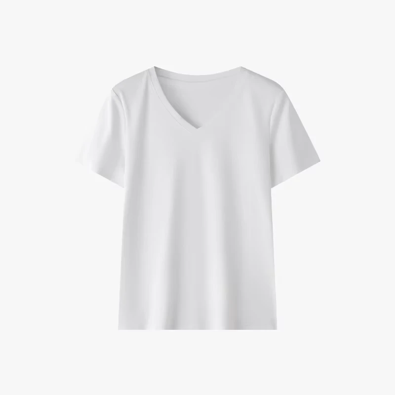 CHINEE-OEM-ODM-V-Neck-Womens-T-Shirt-Summer-Euro-Size-Custom-Logo-Printed-Short-Sleeve-Tees-Custom-logo