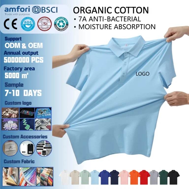 CHINEE-Organic-Cotton-Mens-Breathable-Polo-T-shirt-190gsm-Women-Summer-Business-Polo-Shirts-For-Uniform-Design