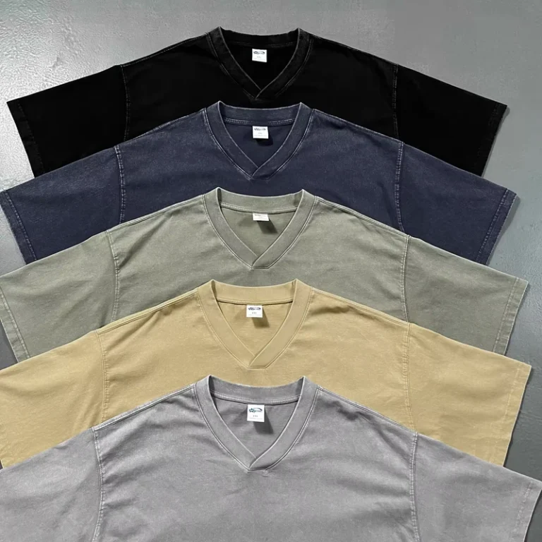 CHINEE-Oversized-T-Shirts-Mens-Slim-Fit-V-Neck-Lightweight-Tee-Tops-Men-100-Cotton-Drop-Shoulder-Tee-Shirts-Mens