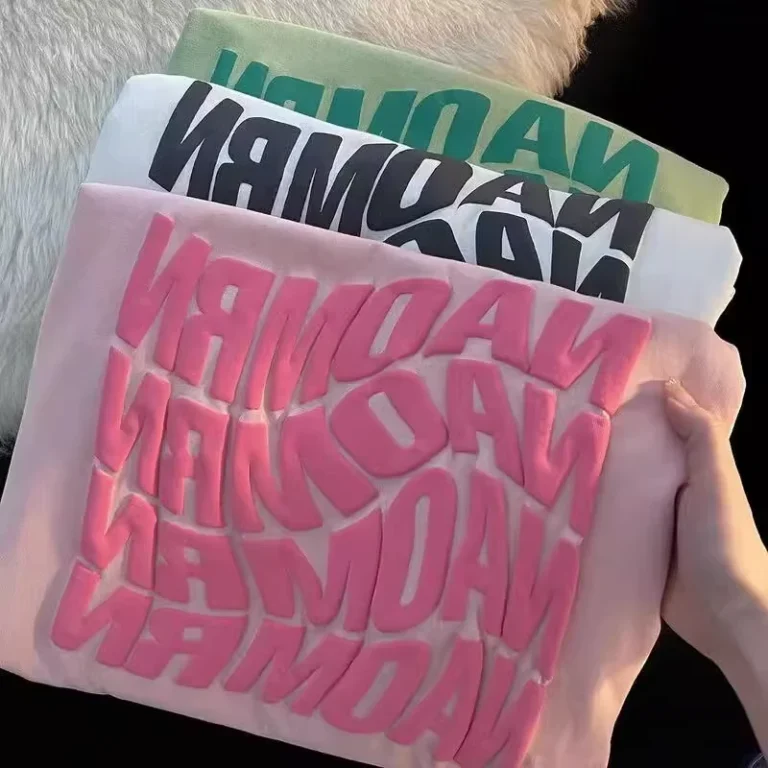 CHINEE-Personalisable-Custom-Summer-Foam-Puff-Print-Transfer-Tshirt-for-Men-3D-Puff-Print-T-Shirt