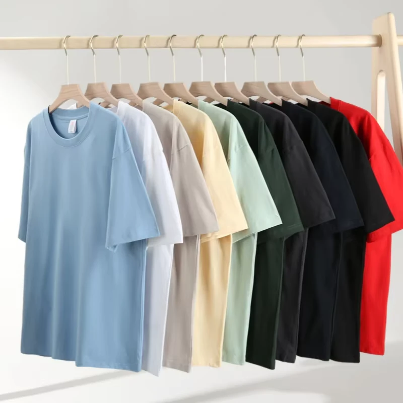 CHINEE-Personalized-Mens-Crew-Neck-Drop-Shoulder-T-Shirt-Custom-Screen-Printing-on-100-Cotton-Thick-Short-Sleeved-for-Comfort-Style