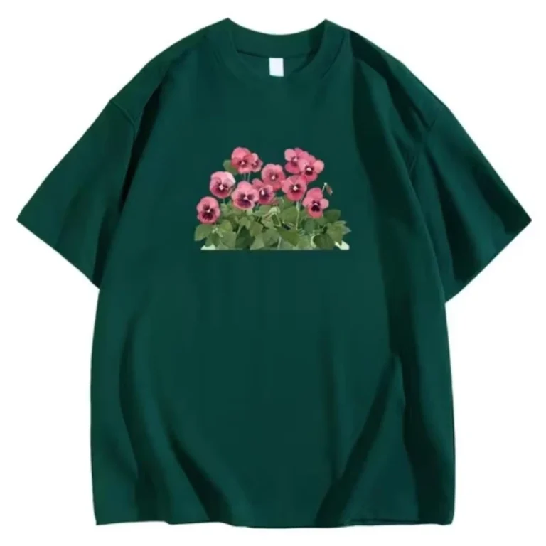 CHINEE-Personalized-Mens-Graphic-T-Shirt-Vintage-Flower-Print-Top-for-Street-Casual-Style
