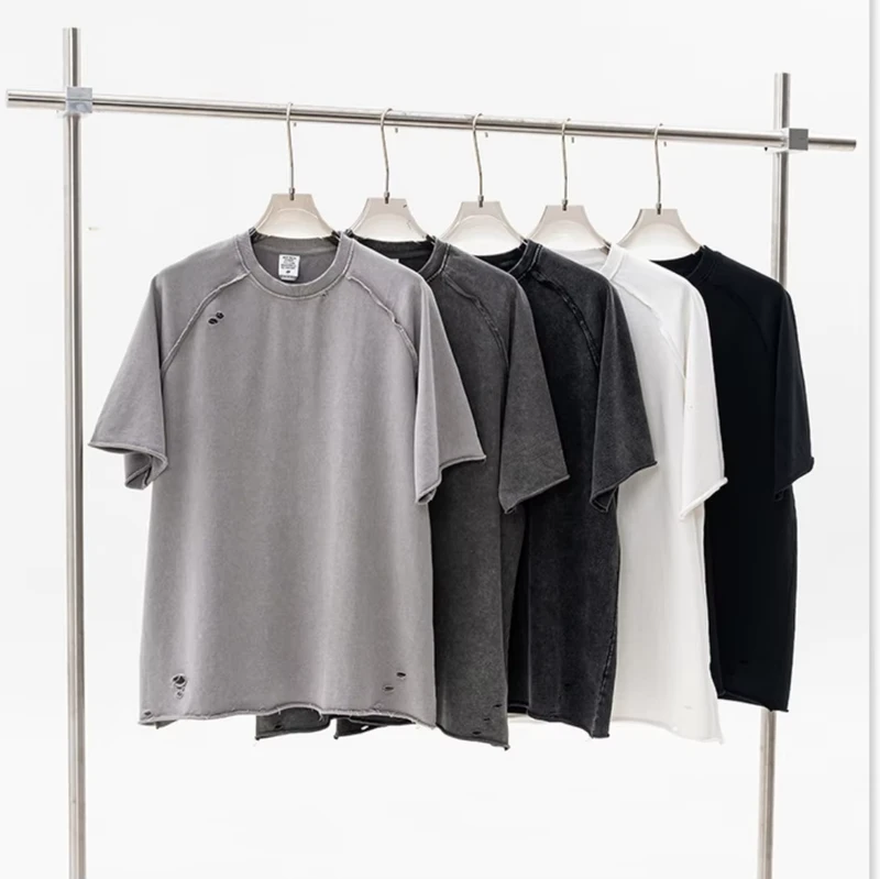 CHINEE-Plain-330G-Heavyweight-100-Cotton-Luxury-Washed-Vintage-Letter-Unisex-Custom-Print-Logo-O-Neck-Blank-Oversized-Mens-T-shirt