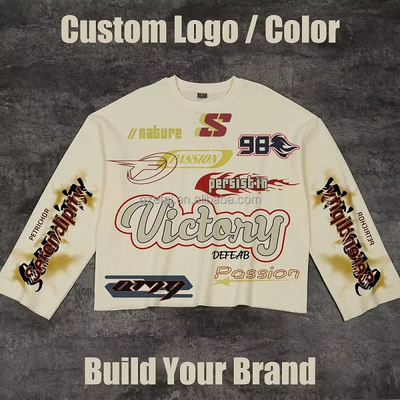 CHINEE-Plus-Size-300-Gsm-Oversized-Waffle-Winter-Cloth-Luxury-Print-Thermal-Long-Sleeve-Custom-logo-Tshirt-Coton-Cotton-T-shirt-for-Men