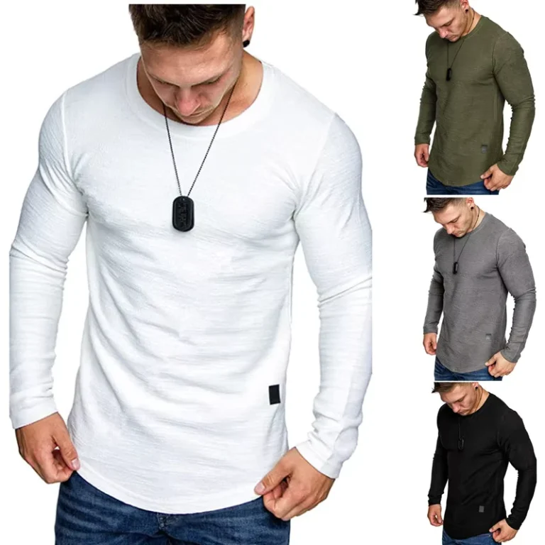 CHINEE-Plus-Size-Style-Mens-Long-Sleeve-Shirts-Solid-Color-O-Neck-T-shirt-Splicing-Personality-Hem-Long-Sleeve-T-shirt