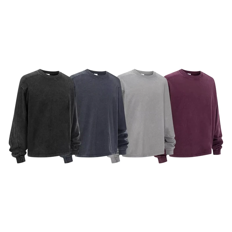CHINEE-Post-Apocalyptic-Wax-Dye-Patchwork-Long-Sleeve-T-Shirt