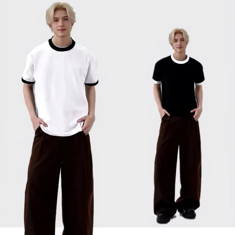CHINEE-Premium-220g-Contrast-Crew-Neck-T-Shirt-MT-211-Cotton-Spandex-Ringer-Tee-Oversized-Drop-Shoulder-Washed-Print