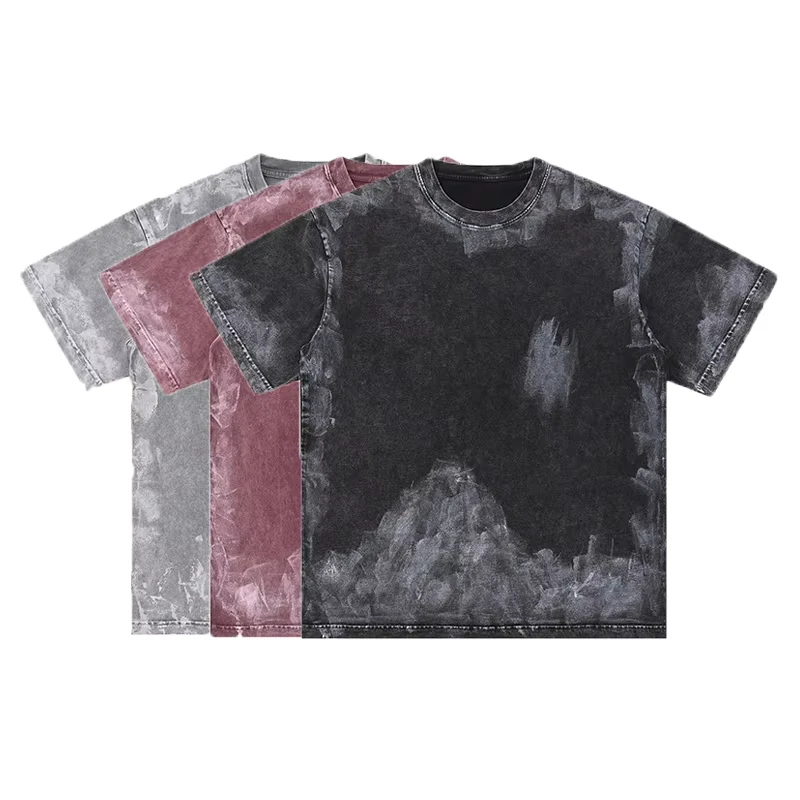 CHINEE-Premium-Cotton-Crew-Neck-T-Shirt-Men-Vintage-Short-Sleeve-Shirts-Acid-Wash-Baggy-Basic-Tees