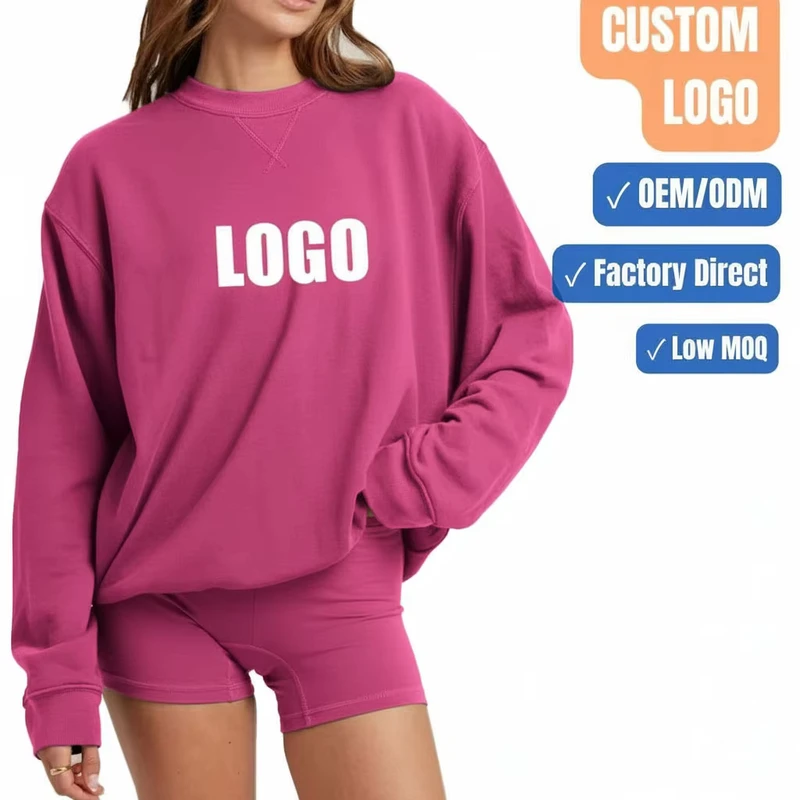 CHINEE-Premium-Women-Crewneck-Sweatshirt-Soft-Cotton-Pullover-Fashion-Casual-Wear