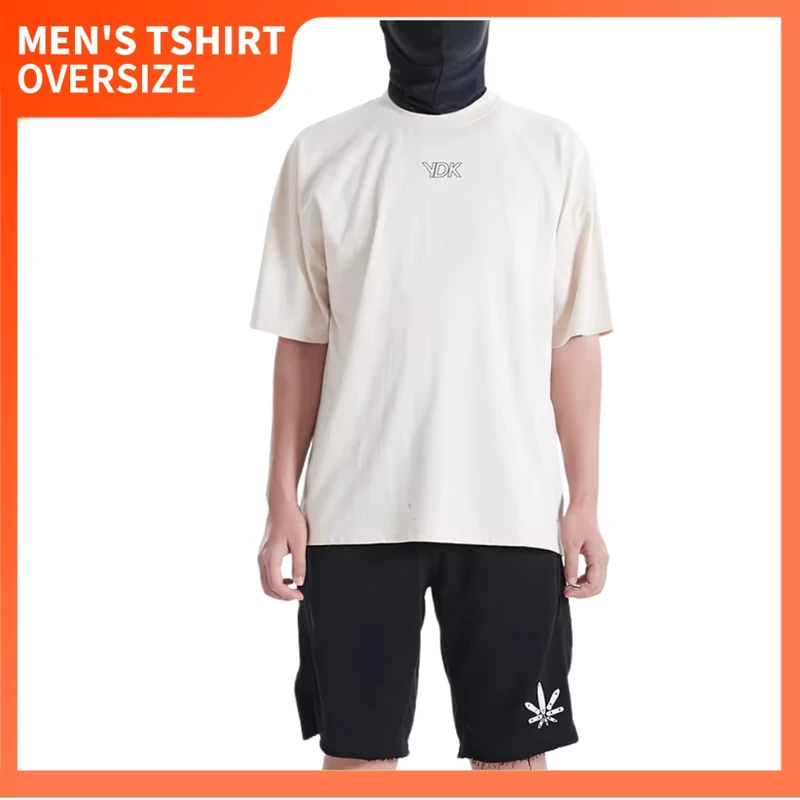 CHINEE-Promotional-Ready-Long-Oversized-Knitted-100-Cotton-Crew-Neck-Customizable-Logo-Printing-Mens-T-Shirt