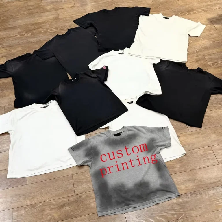 CHINEE-Quality-Loose-Casual-Short-Sleeve-T-Shirt-100-Cotton-260G-High-Street-Vintage-Graphic-Print-Durable-Unisex-Summer-Manufacturers