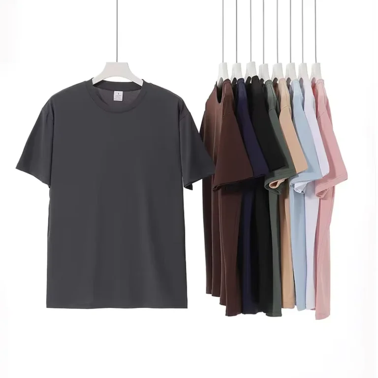 CHINEE-Quick-Dry-Crew-Neck-Short-Sleeve-T-Shirt-180G-Summer-Minimalist-Casual-Polyester-Spandex-Stretch-Top
