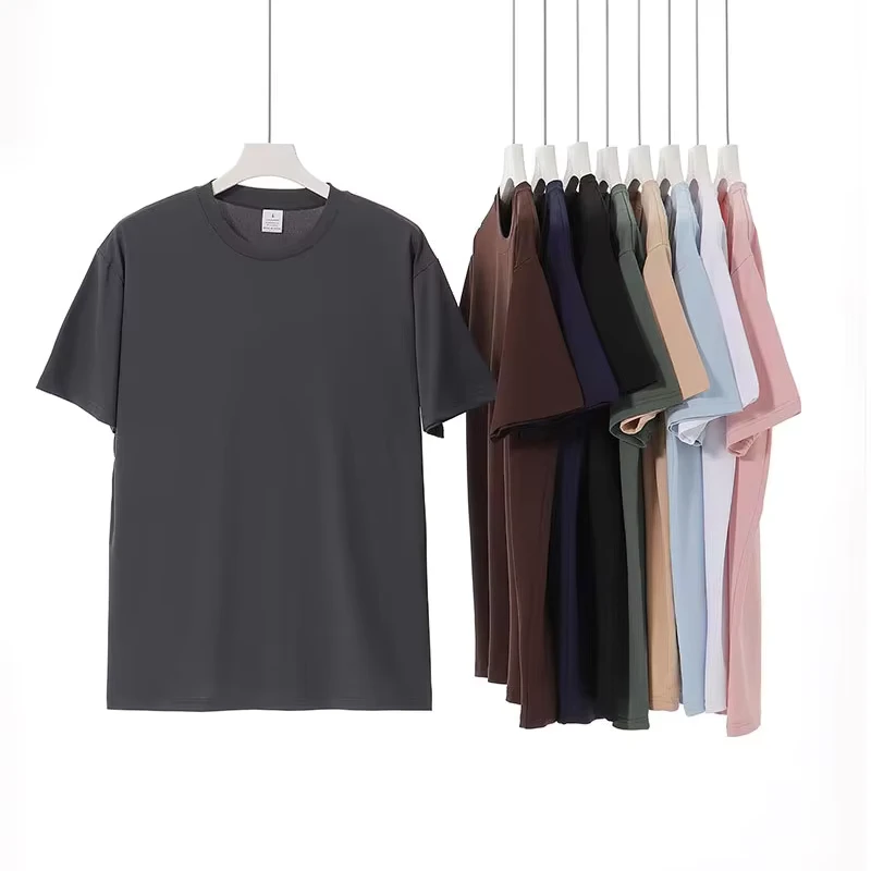 CHINEE-Quick-Dry-Crew-Neck-Short-Sleeve-T-Shirt-180G-Summer-Minimalist-Casual-Polyester-Spandex-Stretch-Top