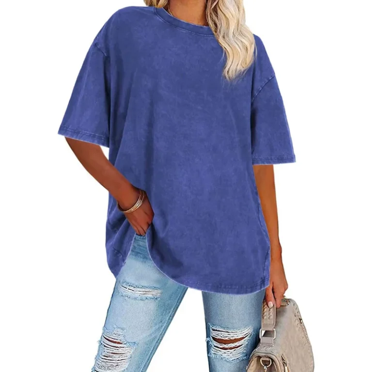 CHINEE-Relaxed-Fit-High-Quality-Women-Acid-Wash-T-Shirt-Breathable-Cotton-Women-Acid-Wash-T-Shirt-Stylish-Daily-Wear
