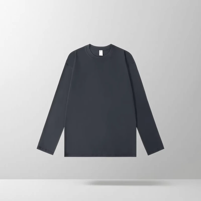 CHINEE-Retro-Men-Women-Long-Sleeve-T-Shirts-230g-Pure-Cotton-Breathable-Moisture-Absorbing-Sweat-Wicking-Loose-Fit-Smart-Casual