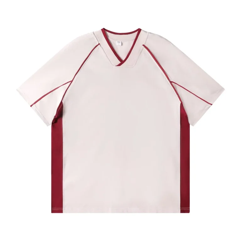 CHINEE-Sebadan-Unisex-V-Neck-T-Shirt-with-Raglan-Sleeve-Breathable-260g-Fabric-Loose-Casual-Top-100-Cotton-Blank-Printed