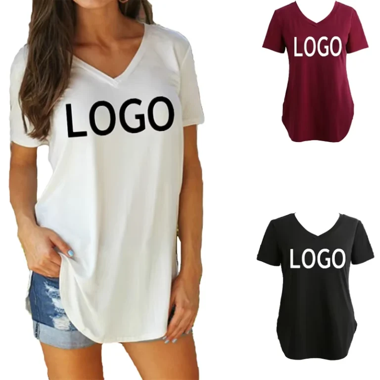 CHINEE-Sexy-100-Cotton-V-Neck-Women-T-Shirts-Fashion-Blank-Scoop-Hem-V-Neck-Short-Sleeves-Breathable-T-Shirts-for-Ladies