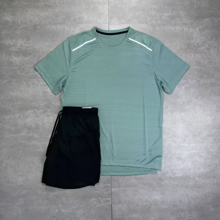 CHINEE-Shiny-Logo-Four-Way-Stretch-Breathable-Summer-Soccer-Wear-Quickly-Dry-Polyester-T-Shirt-and-Shorts-Running-Set-Gym-Tracksuit