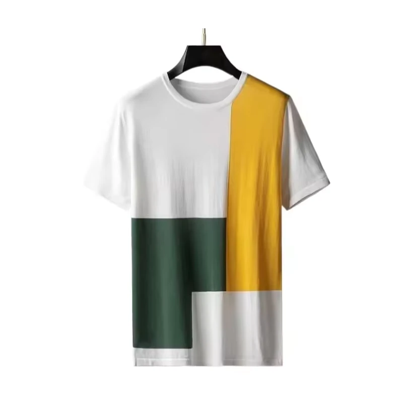 CHINEE-Solid-Color-Custom-Crew-Neck-100-Cotton-Breathable-Quick-Dry-Canvas-Drop-Shoulder-T-shirt-for-Men