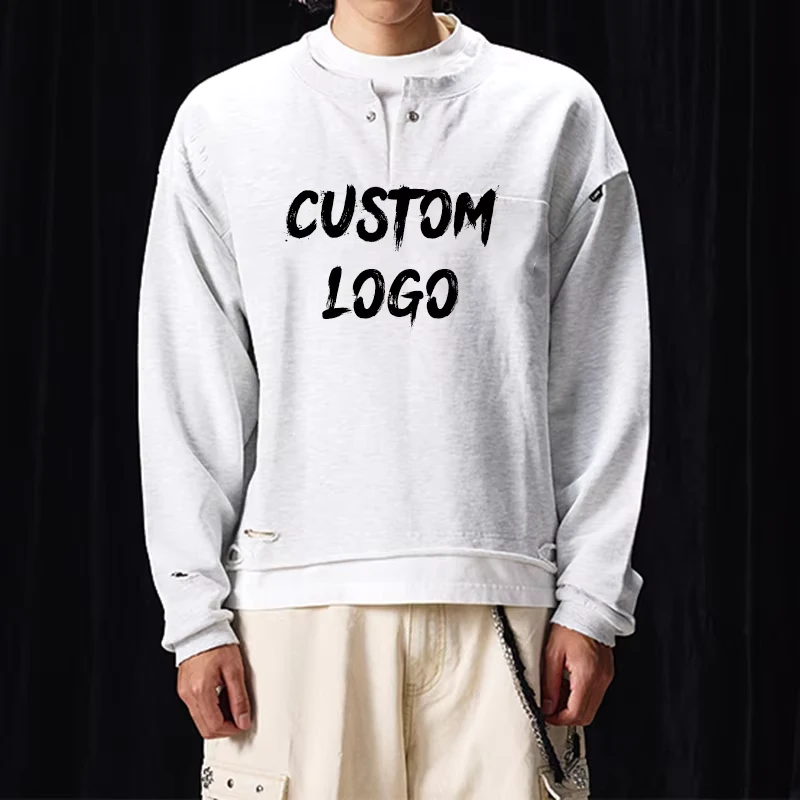 CHINEE-Source-Factory-Two-piece-O-Neck-Long-Sleeve-T-shirt-Cotton-Oversized-Tshirt-Long-Sleeve-T-Shirt-for-Men