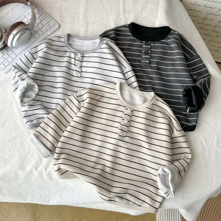 CHINEE-Spring-Autumn-Childrens-Long-Sleeve-O-Neck-T-Shirt-Striped-Breathable-1-2-3-4-5-6-7Years-Baby-Hoodies-Tops-Kids-Clothing
