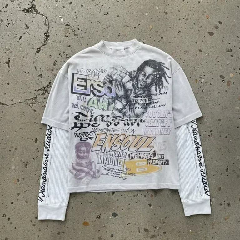 CHINEE-Spring-Streetwear-Faux-Layered-Cotton-T-Shirt-Manufacturer-Digital-Printing-Heavyweight-Custom-Mens-Boxy-Long-Sleeve-T-shirts