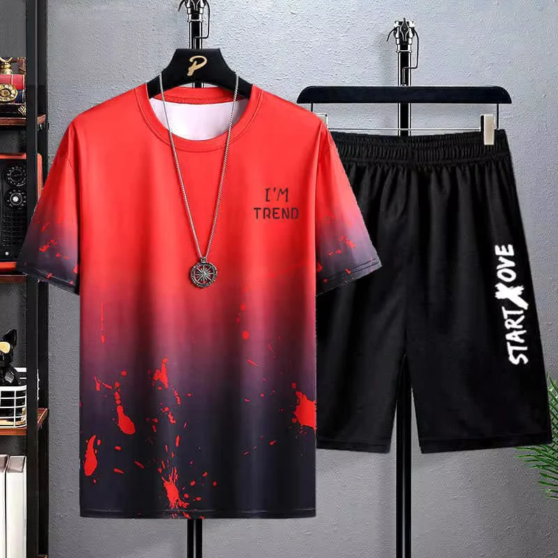 CHINEE-Suits-for-Men-Summer-Fashion-Polyester-Thin-Casual-Breathable-Short-Sleeve-Printed-Sports-T-shirt-Shorts-Basketball-Set
