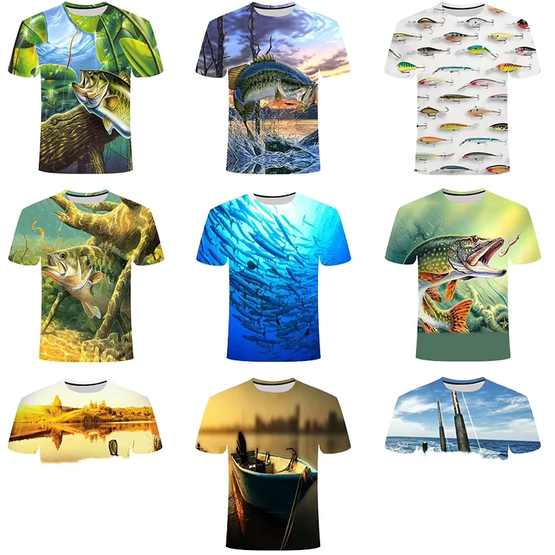 CHINEE-Summer-Mens-3D-Printed-Fish-Short-Tops-Cool-Fishing-Jersey-Tees-Casual-3D-Printing-Shirt-From-Men-Fishing