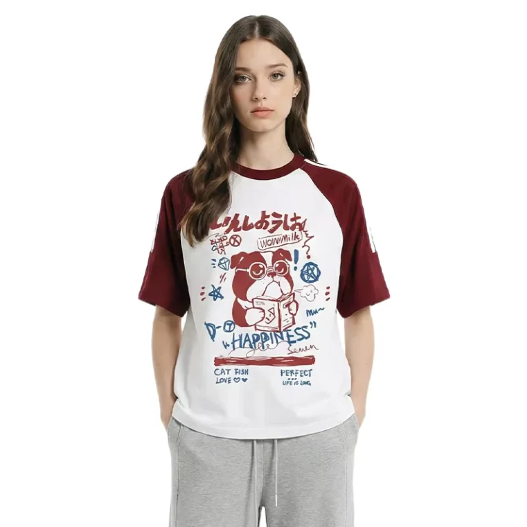 CHINEE-Summer-New-Arrival-Eco-Friendly-Loose-Fit-Custom-Digital-Printing-Korean-style-Fashion-Unisex-Color-block-100-Cotton-T-shirt