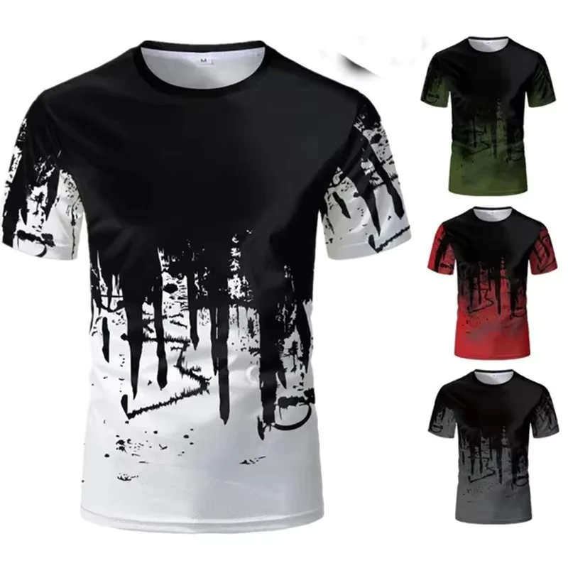 CHINEE-T-Shirts-Street-Hip-Pop-White-And-Black-Print-Boys-Kids-Tops-Men-Clothing-Round-Neck-Unisex-T-shirt