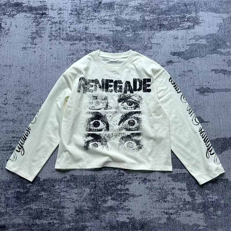 CHINEE-TS3237-Street-Wear-Long-Sleeve-Shirt-Custom-Screen-Printing-Cropped-T-Shirt-Oversized-Drop-Shoulder-Long-Sleeve-T-Shirt-for-Men