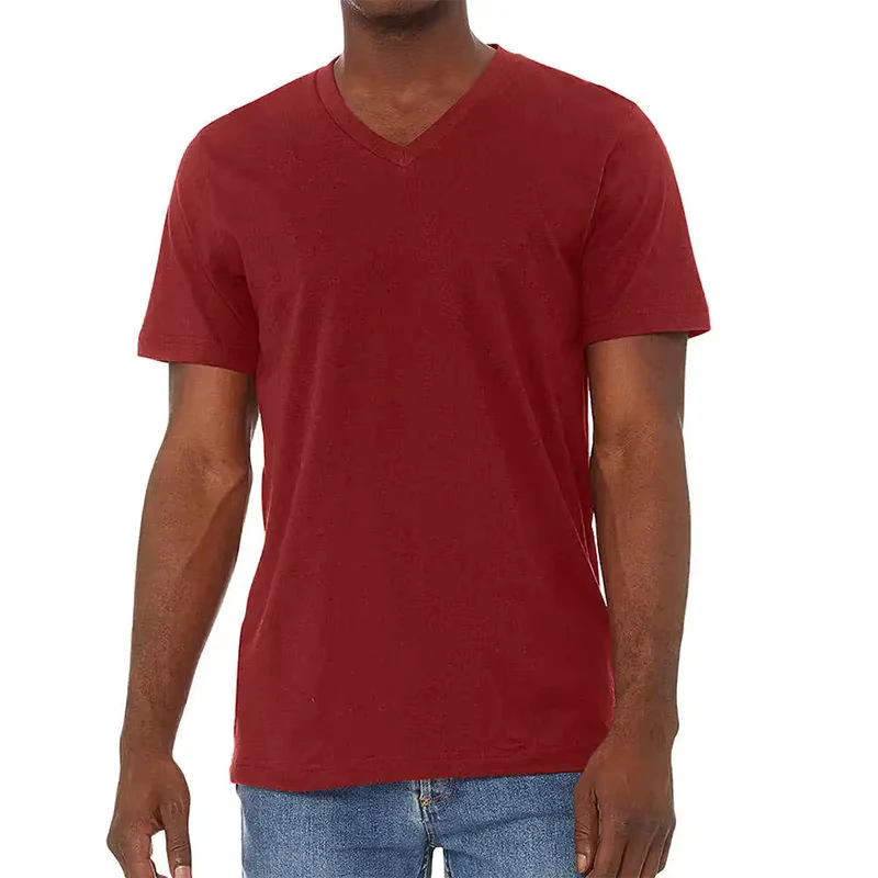 CHINEE-Top-Demanded-Mens-Casual-Fitness-V-Neck-T-Shirts-100-Cotton-Quick-Dry-Breathable-Eco-Friendly-Anti-Wrinkle-Customizable-Silk