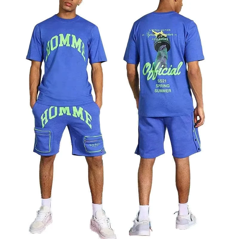 CHINEE-Trending-Mens-Summer-Set-Custom-Logo-Two-Piece-Outfit-for-Casual-and-Sportswear