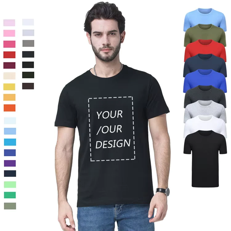 CHINEE-USA-High-Quality-100-Cotton-Large-And-Tall-Unisex-Graphic-T-Shirts-Custom-Logo-Printed-Mens-Plus-Size-Tees