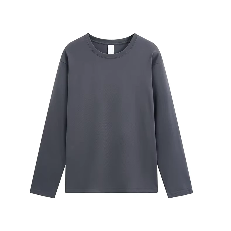 CHINEE-Unisex-Breathable-Cotton-Long-Sleeve-T-Shirt-Casual-Loose-Solid-Color-Printed-Long-Sleeve-Top