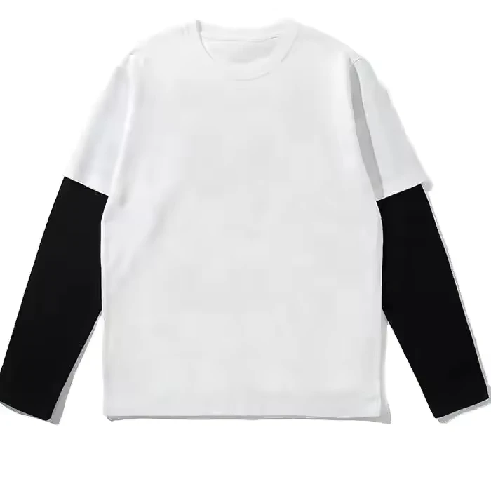 CHINEE-Unisex-Crew-Neck-Blank-Double-Layer-Long-Sleeve-T-Shirt-High-Quality-Cotton-Boxy-Men-T-shirts