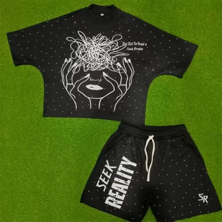 CHINEE-Unisex-Custom-Breathable-Summer-Casual-Sport-Streetwear-300gsm-Knitted-100-Cotton-Solid-Tracksuit-Set-Mens-Silk-Screen-Printed