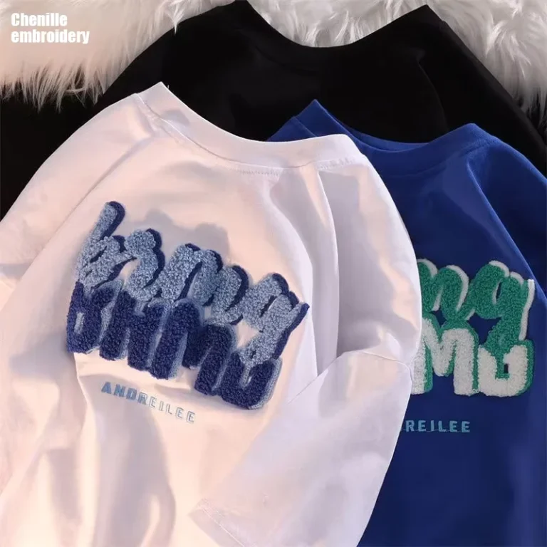 CHINEE-Unisex-Plain-100-Cotton-Custom-T-Shirt-Puff-Print-Oversized-Tshirt-Blanks3D-Puffer-Custom-T-ShirtCustom-3D-Puff-Print-T-Shirt