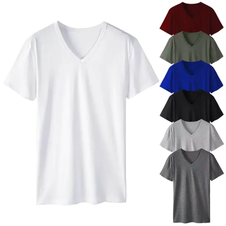 CHINEE-V-Neck-T-Shirts-Short-Sleeve-Men-Breathable-Custom-Printed-100-Cotton-High-Quality-T-Shirt